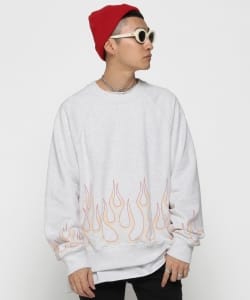 VAPORIZE / Side Zip Fire Crew Sweat