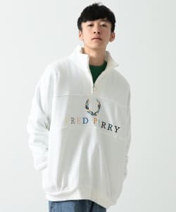 ▲FRED PERRY × BEAMS / 別注 90’sロゴ 切替 ハーフジップ