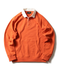 ▲BEAMS PLUS / コットンフリース ラグビーシャツ