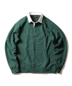 ▲BEAMS PLUS / コットンフリース ラグビーシャツ
