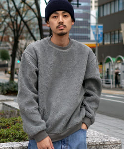 ▲BEAMS / ボア クルーネック プルオーバー