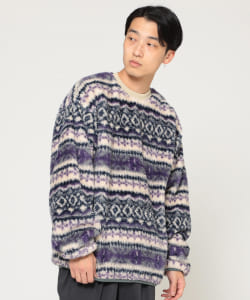 ▲BEAMS / ノルディック クルーネック フリース