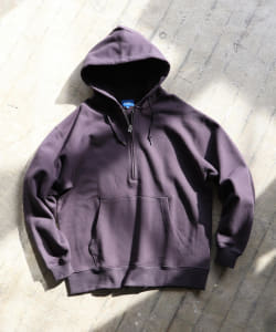▲BEAMS / ハーフジップ スウェット パーカ