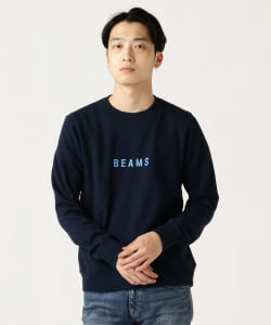 ▲BEAMS / ロゴ スウェット クルーネック