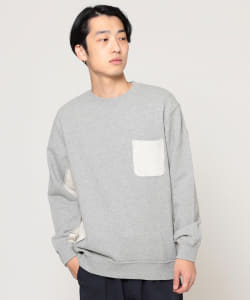 ▲BEAMS / リバース サイド スウェット クルーネック