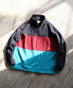 ▲BEAMS / ハーフジップ フリースジャケット