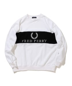▲FRED PERRY × BEAMS / 別注 90sロゴ 切替 クルースウェット