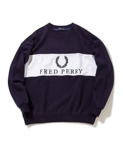 ▲FRED PERRY × BEAMS / 別注 90sロゴ 切替 クルースウェット