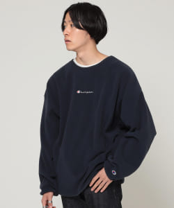 ▲Champion × BEAMS / 別注 POLARTEC(R) フリース クルーネック スウェットシャツ