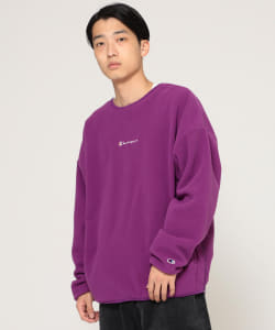 ▲Champion × BEAMS / 別注 POLARTEC(R) フリース クルーネック スウェットシャツ