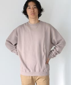 【アウトレット】Crepuscule / Garment dye Crewneck Sweat