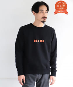 ▲BEAMS / ロゴ クルーネック スウェット 21SS