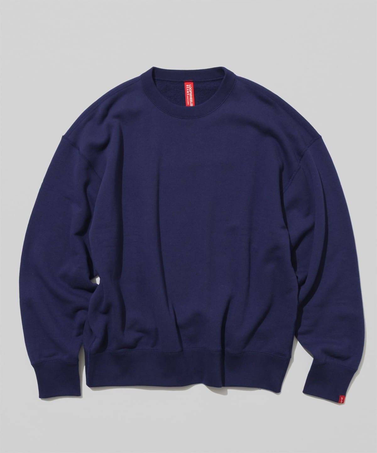 【別注】LOOPWHEELER ループウィラー / 吊裏毛 ルーズフィット クルーネック スウェット トップス MEN BLUE L