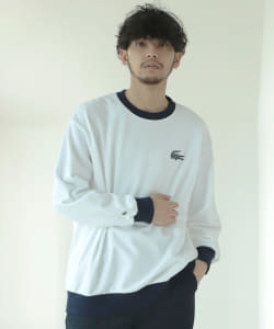 ▲LACOSTE × BEAMS / 別注 2トーン クルー スウェット
