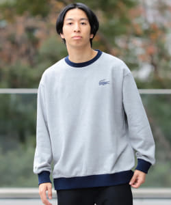 ▲LACOSTE × BEAMS / 別注 2トーン クルー スウェット