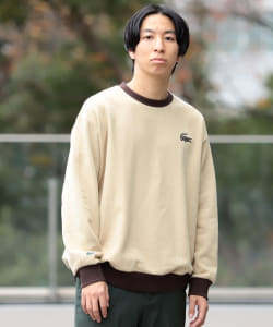 ▲LACOSTE × BEAMS / 別注 2トーン クルー スウェット