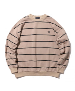 ▲FRED PERRY × BEAMS / 別注 ピケ ボーダー スウェットシャツ