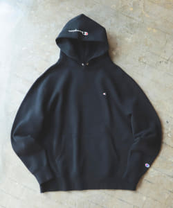 ▲Champion × BEAMS / 別注 スナップ スウェット パーカ