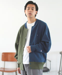 ▲Champion × BEAMS / 別注 Snap Sweat Jacket