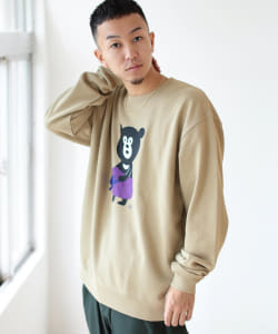 ▲【SPECIAL PRICE】BEAMS T / VEGETABLE BEAR クルーネック スウェット