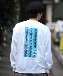 ▲BEAMS T / Greg Hunt × BEAMS T FLAG ロゴ クルーネック スウェット
