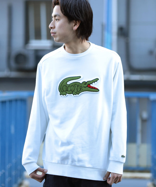 Beams ビームス Lacoste Beams 別注 Big Croco Crew Sweat トップス スウェット 通販 Beams