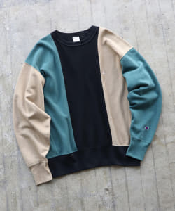 ▲Champion × BEAMS / 別注 3tone Reverse Weave(R) Sweat Crew