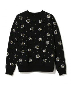 ▲Niche. / Flower Embroidery Crew Neck Sweat