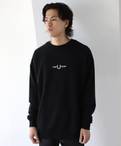 ▲FRED PERRY × BEAMS / 別注 Logo Crew Sweat