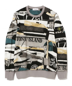 ▲STONE ISLAND / Brushed Cotton Fleece Crew Neck Sweat