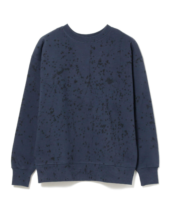 【NAVY】BEAMS / ルーズ ペイント クルーネック スウェット