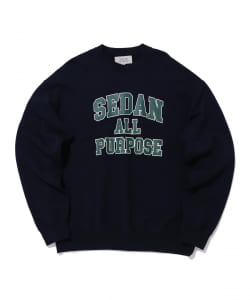 ▲SEDAN ALL-PURPOSE / College Logo Crewneck Sweatshirt