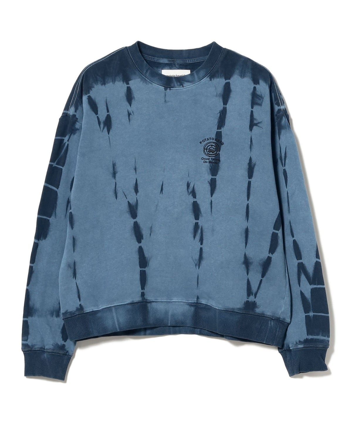 POTATO HEAD / Tie Dye Crewneck Sweater トップス MEN INDIGO L