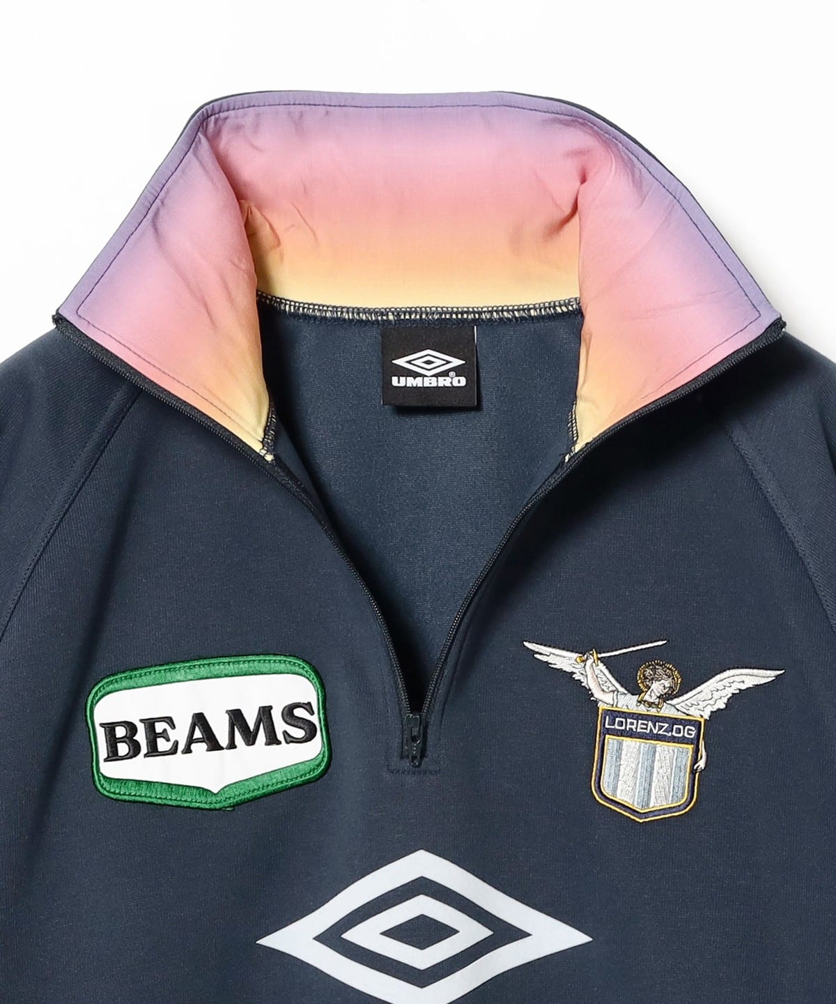 BEAMS（ビームス）【別注】LORENZ.OG × UMBRO / Half-Zip Sweatshirt