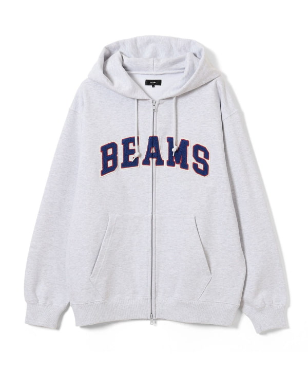 BEAMS ロゴ ベーシック フルジップフーディ