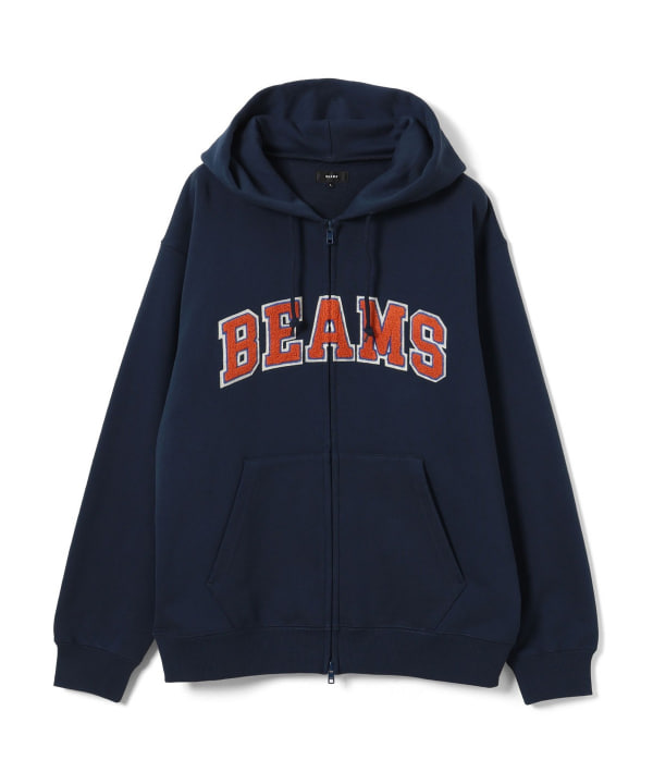 BEAMS ロゴ ベーシック フルジップフーディ