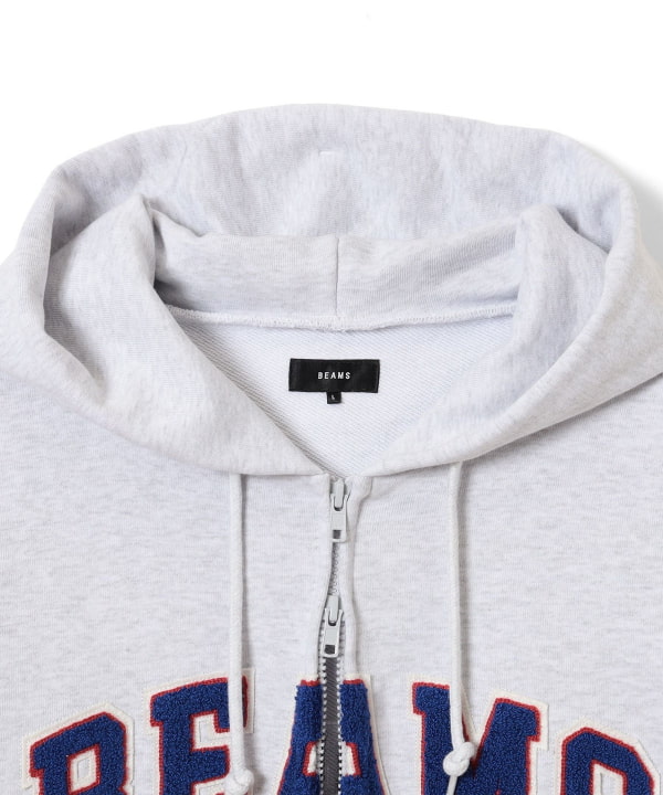 BEAMS ロゴ ベーシック フルジップフーディ