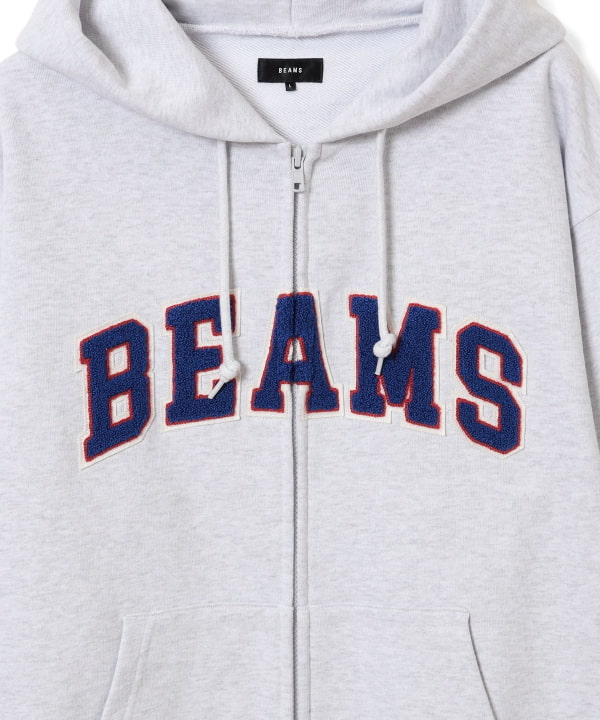BEAMS ロゴ ベーシック フルジップフーディ