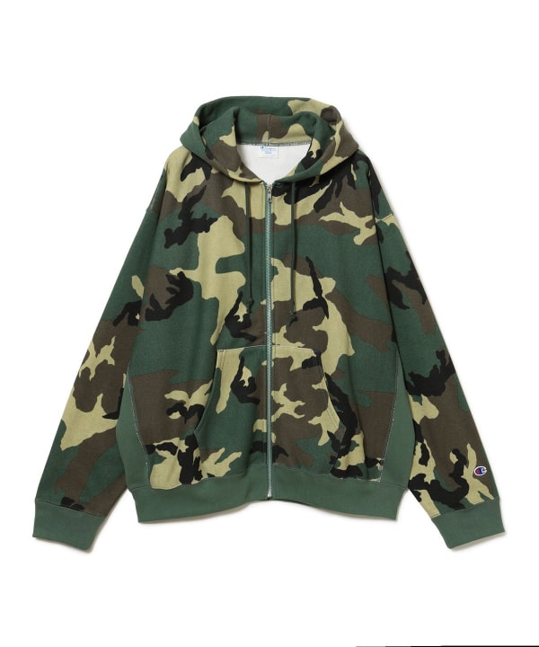 【+10%ポイントUP】【別注】Champion / リバースウィーブ（R）カモ フルジップ パーカー