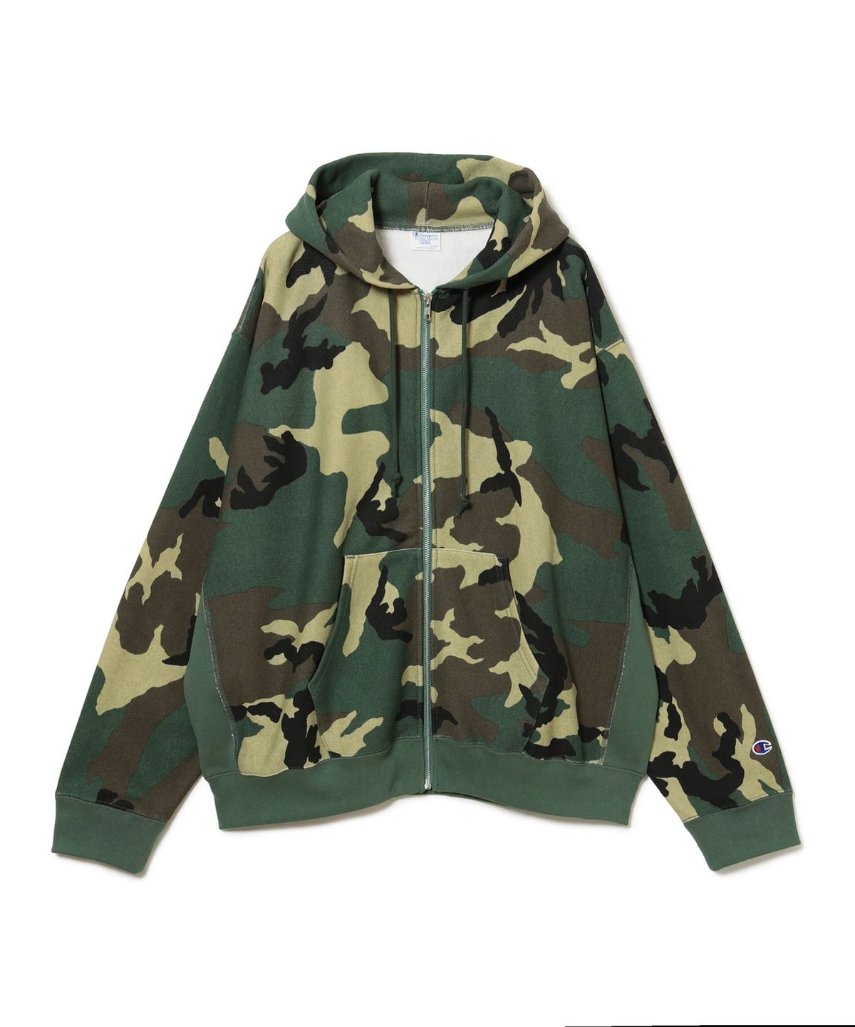 BEAMS 迷彩ジップパーカー BEAMS（ビームス）【別注】Champion / リバースウィーブ（R）カモ