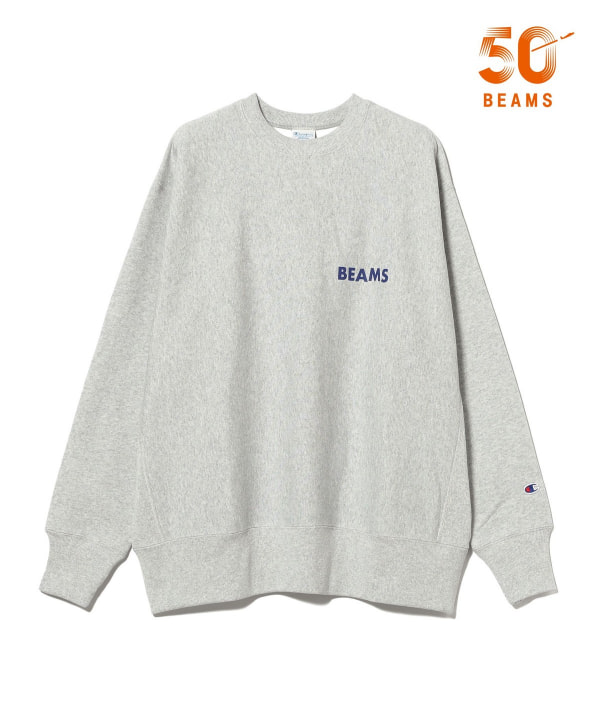 BEAMS（ビームス）【別注】Champion × MIN-NANO / ロゴ クルーネック