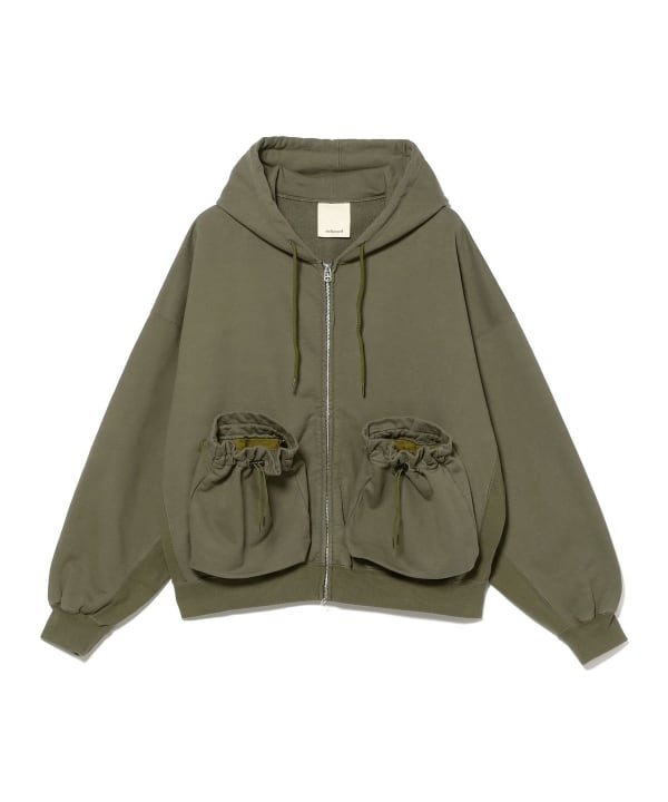 refomed / "KINCHAKU" ZIPUP HOODIE