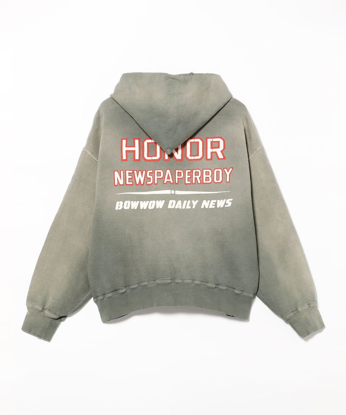 BEAMS（ビームス）BOW WOW / FADE ZIP HOODIE HONOR NEWSPAPER BOY