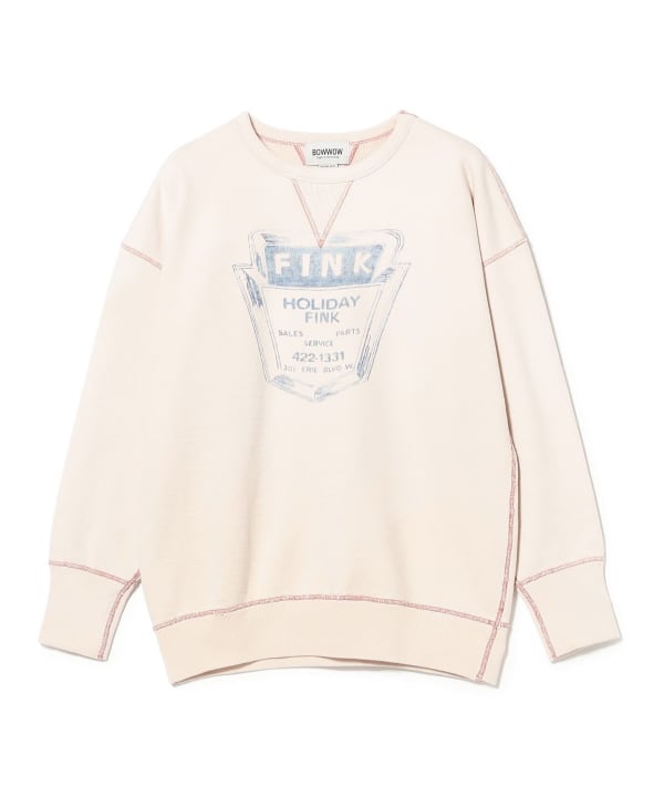 BOW WOW / OVERFADED DOUBLE V SWEATSHIRT - FINK MOTOR