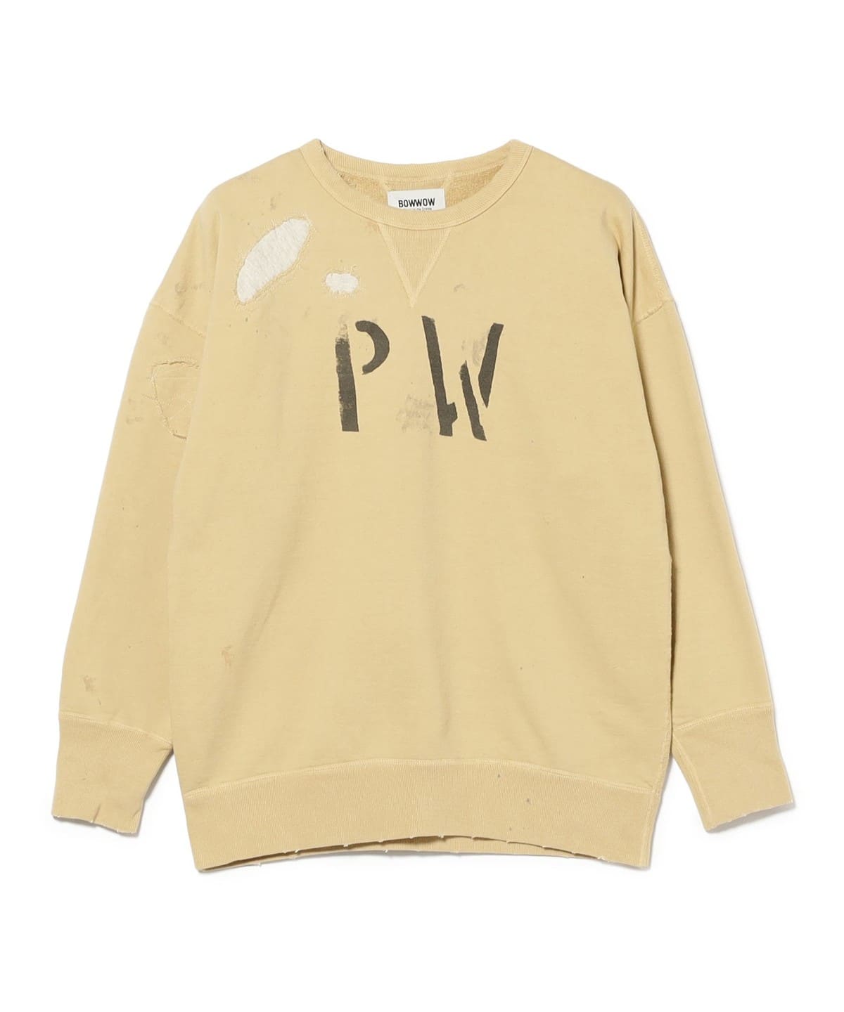 BEAMS（ビームス）BOW WOW / REPAIRED DOUBLE V SWEATSHIRT - PW