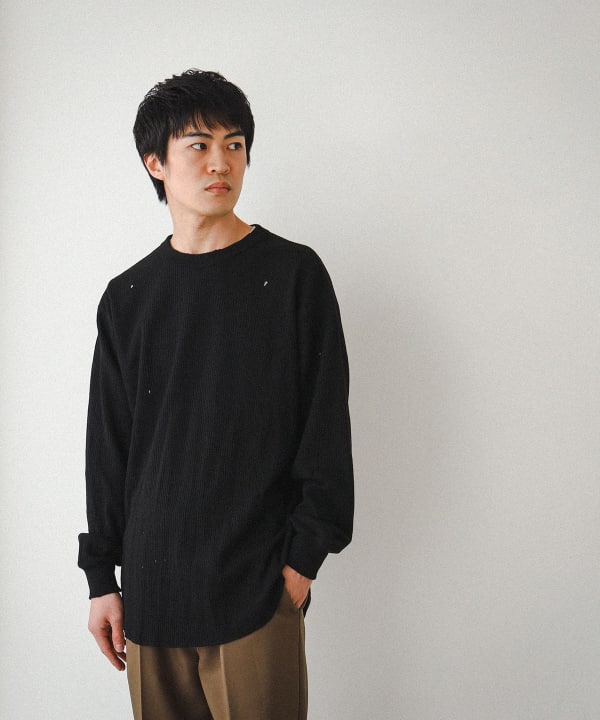 BEAMS（ビームス）BEAMS / ダメージ クルーネック サーマル（Tシャツ