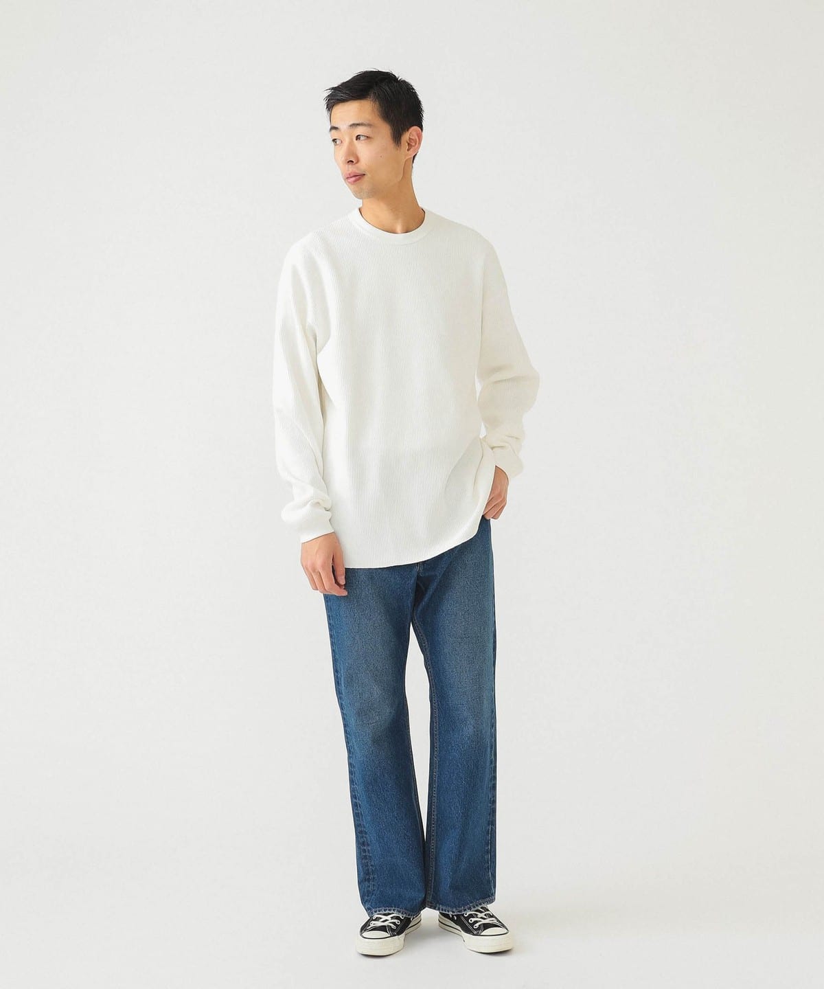 BEAMS（ビームス）BEAMS / ルーズ クルーネック サーマル（Tシャツ