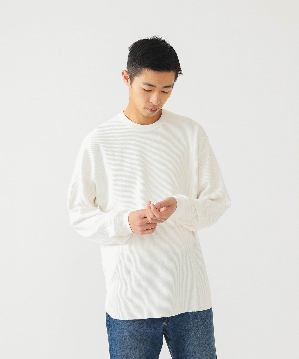 BEAMS（ビームス）BEAMS / ルーズ クルーネック サーマル（Tシャツ