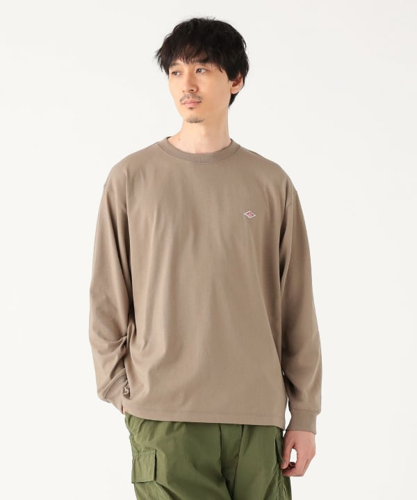 Bristol XL 長袖Tシャツ ベージュ BEAMS（ビームス）DANTON / クルーネック ロングスリーブ Tシャツ（T