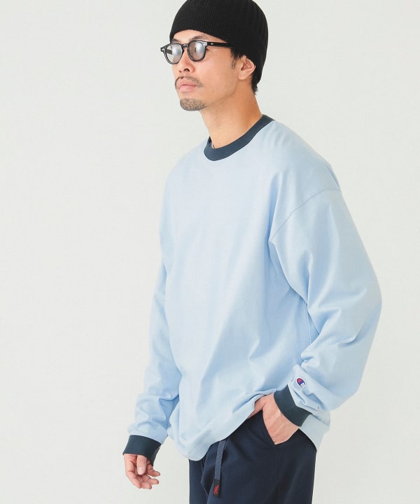 BEAMS（ビームス）Champion × BEAMS / 別注 リンガー ロングスリーブ T